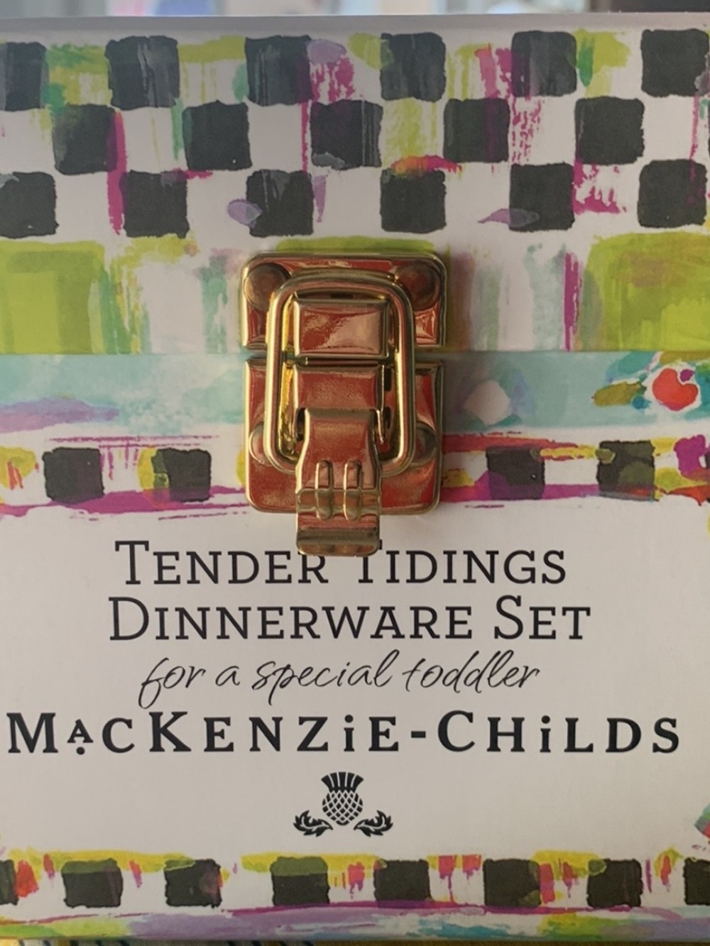 Mackenzie-Childs NIB 5 Piece Toddler Holiday "Tender Tidings" Dinnerware Set NIB - Picture 6 of 8